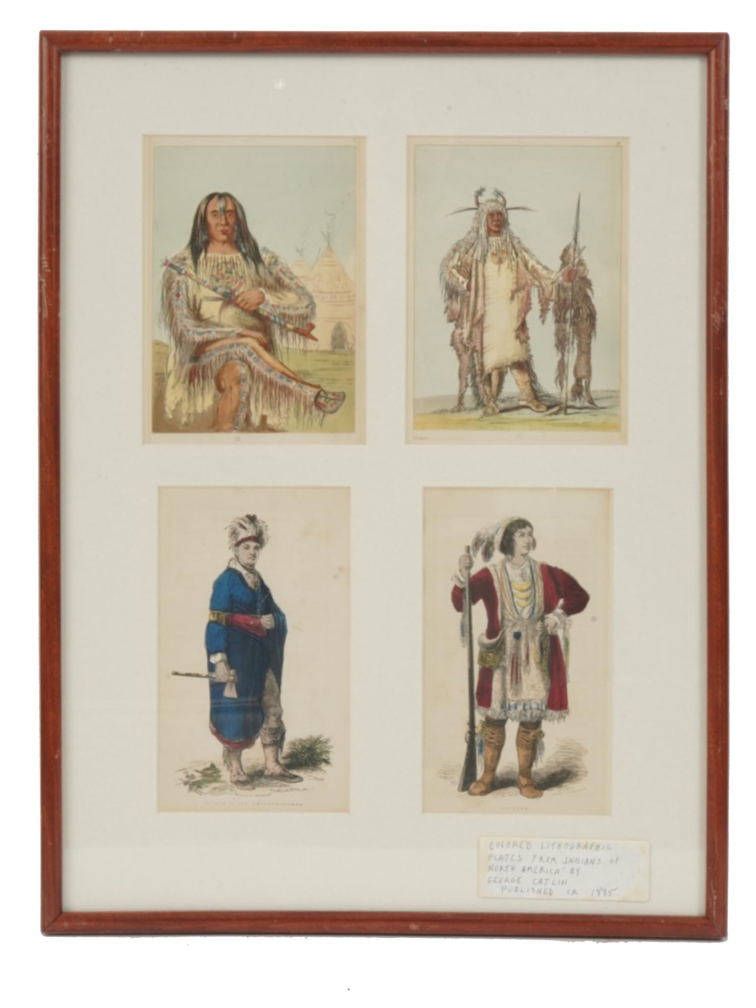 ANTIQUE PRINTS NATIVE AMERICANS BY GEORGE CATLIN PIC-1